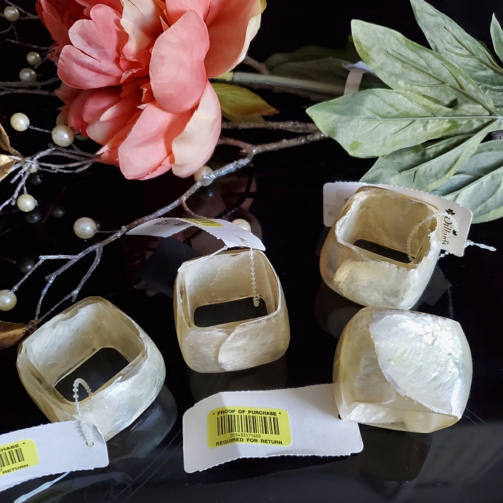CREAM MARBELIZED NAPKIN RINGS 😍